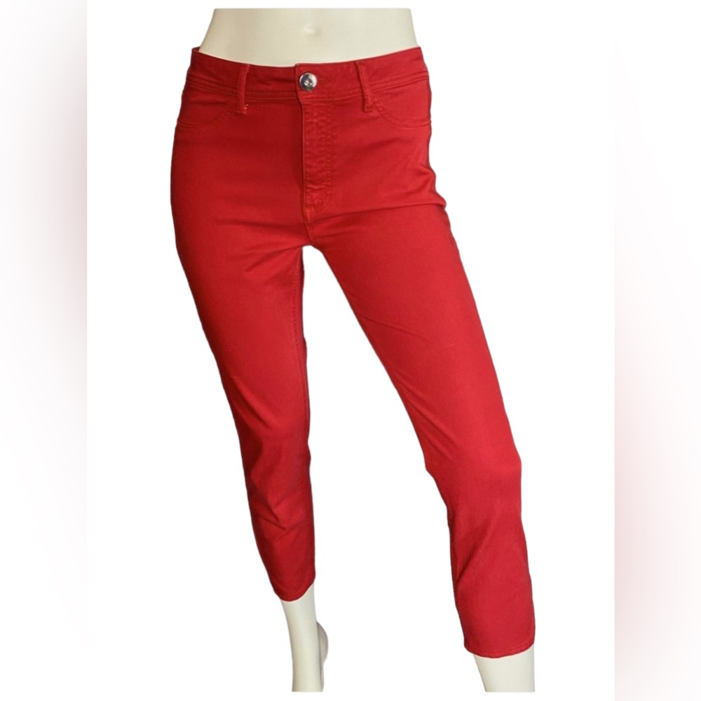 DL1961 Red Margaux Ankle Skinny Jeans Size 29 Mid Rise